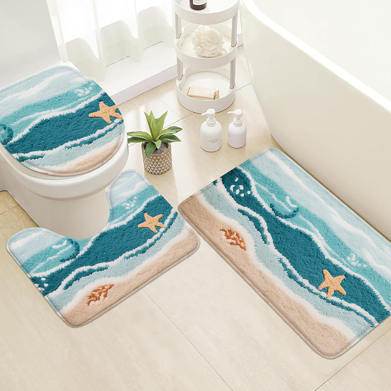 Home Bathroom Wash Basin - 해변 불가사리 프린트 홈 매트, 카펫,