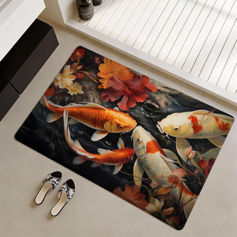 Home Goods Bathroom Rugs - 행운을 가져다주는 잉어 물고기 바닥 매트