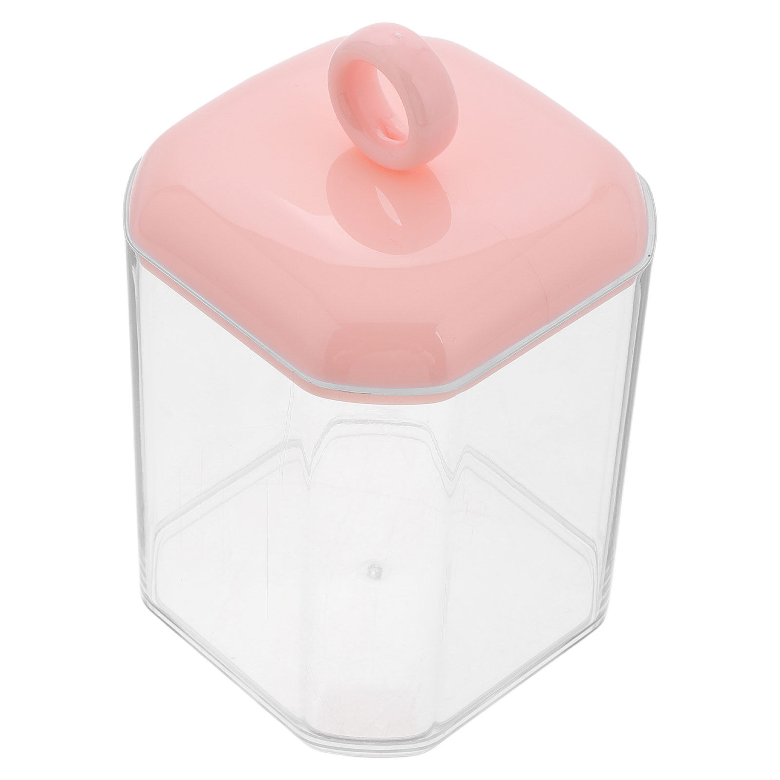 Home Essentials Bathroom Organizer - 뚜껑이 있는 데스크탑 화장솜 보관함, 욕실