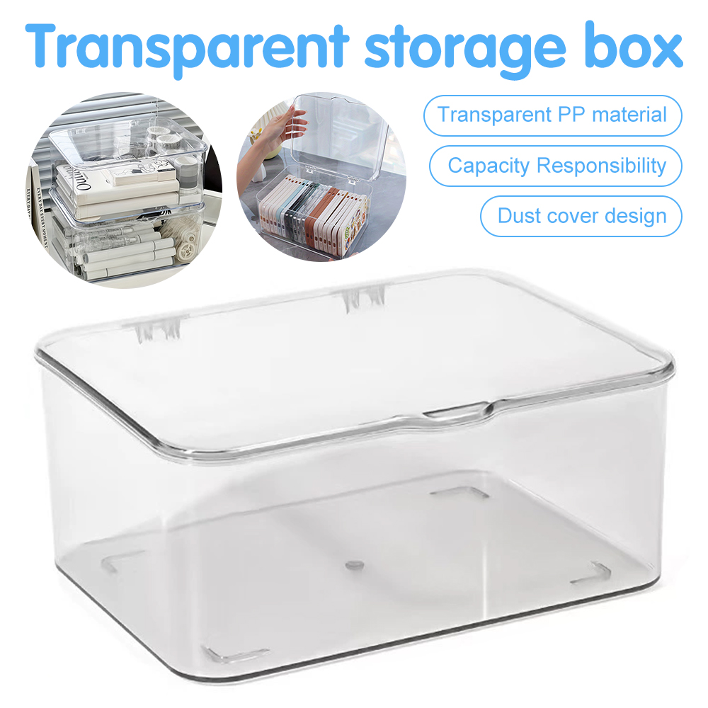 Home Essentials Bathroom Organizer - 투명 아크릴 폰 케이스 정리함(뚜껑 포함)