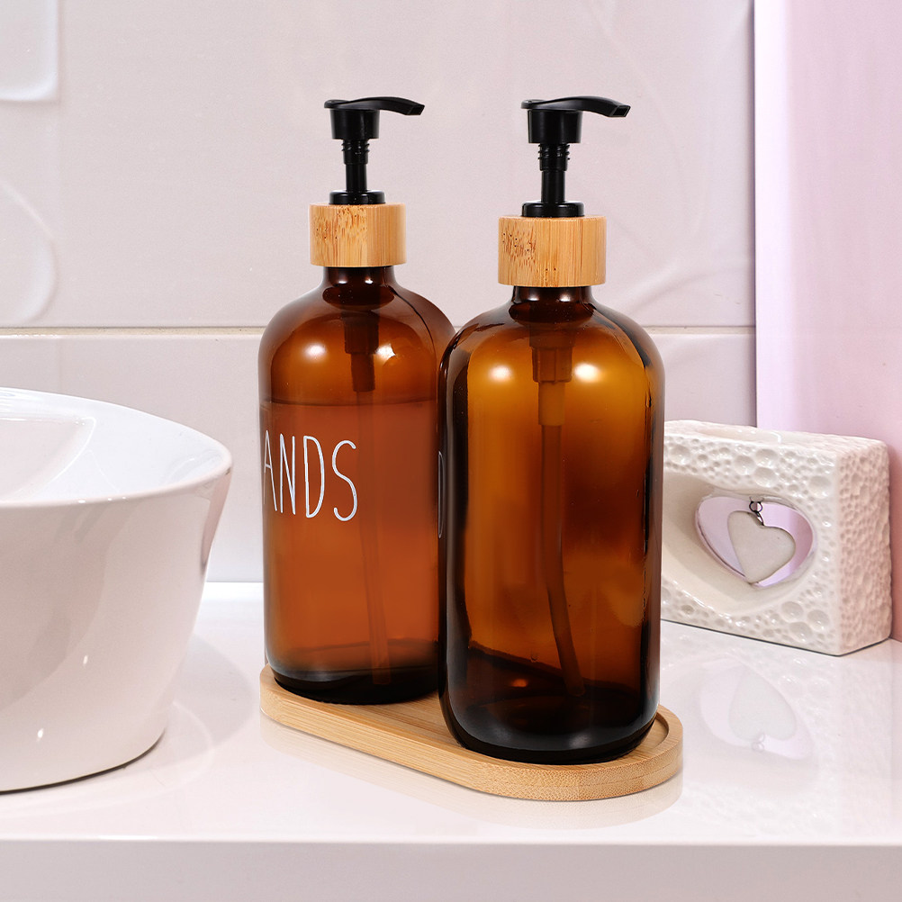 Home Bathroom Soap Dispenser - 500Ml 리필 가능 유리 비누 디스펜서