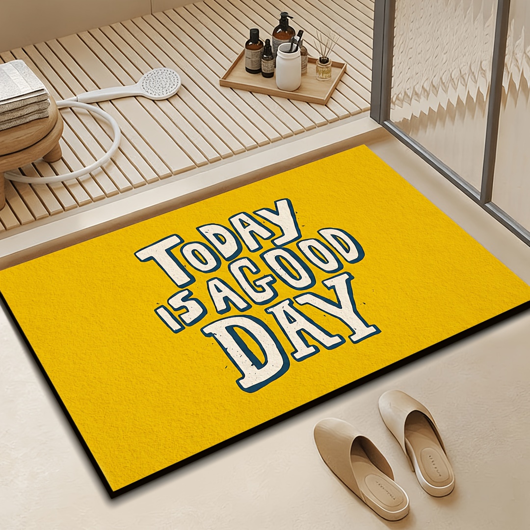 Home Goods Bathroom Rugs - 노란색 