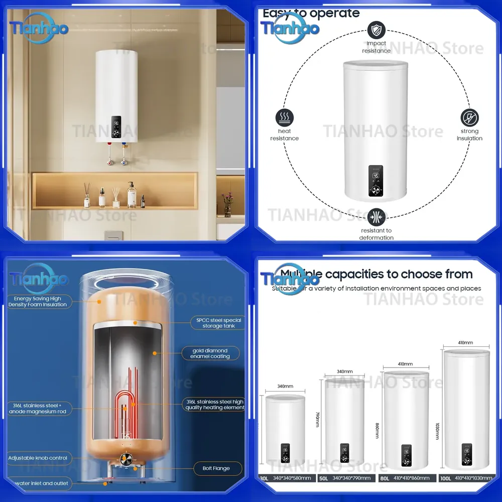 Home Bathroom Geyser - 30L 50L 80L 100L 2200W 가정용
