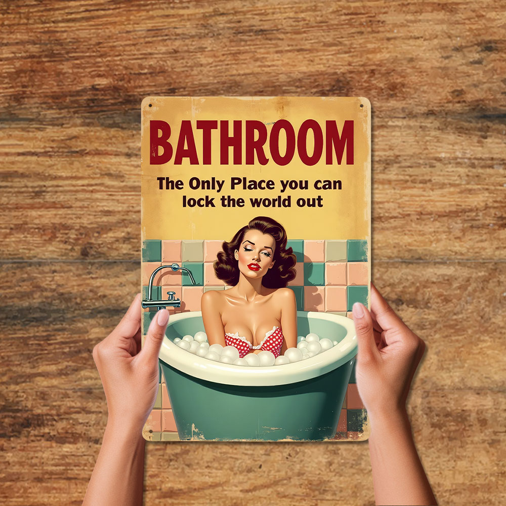 재미있는 화장실 규칙 빈티지 금속 간판 레트로 홈 장식 - Home Bathroom Rules 리뷰 및 가격