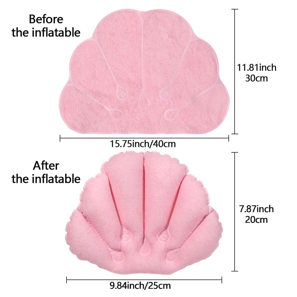 부드러운 부채꼴 모양의 풍선형 베개 욕조 쿠션 스파 목 - Bathtub Pillow Inflatable 리뷰 및 가격