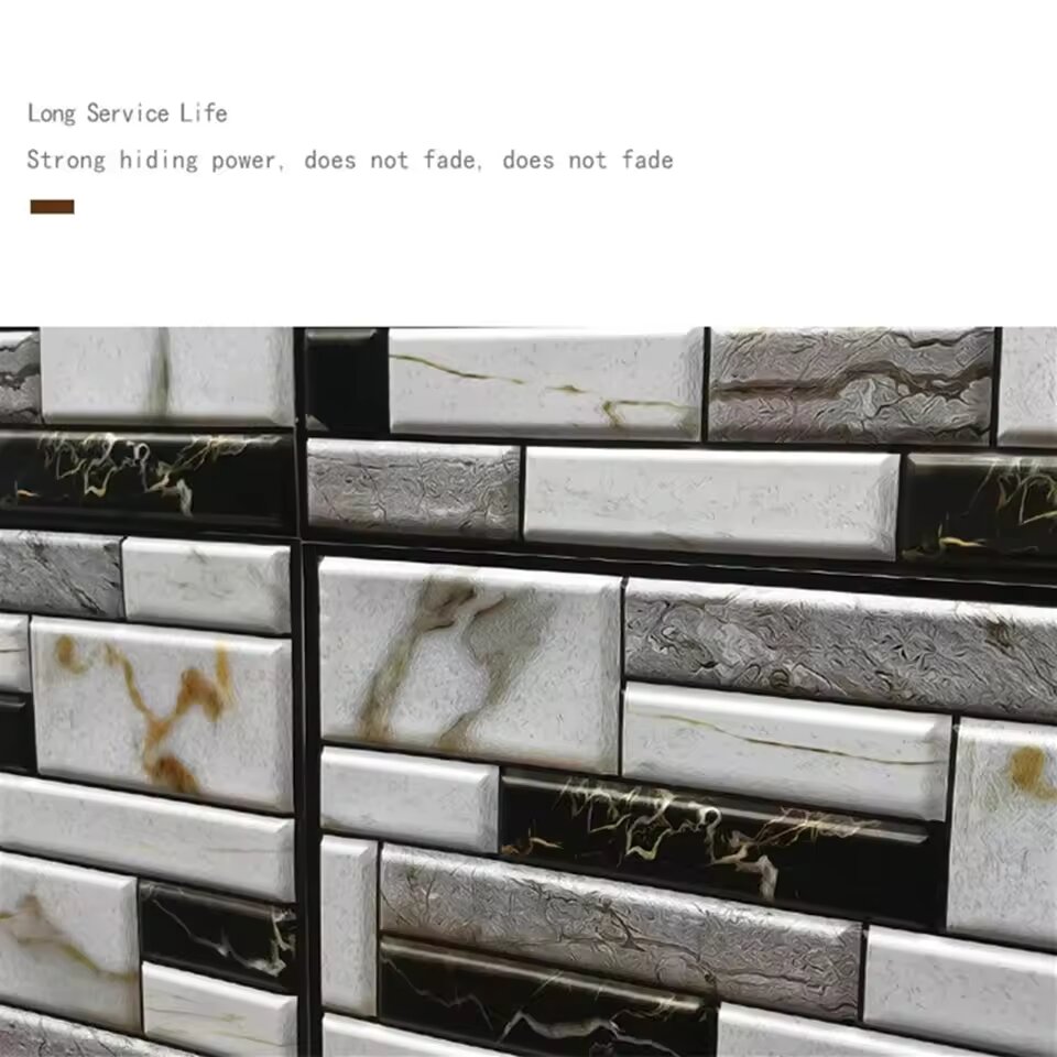 5/10pcs 자기 접착제 타일 벽 스티커 홈 장식 3 - Home Bathroom Wallpaper 리뷰 및 가격