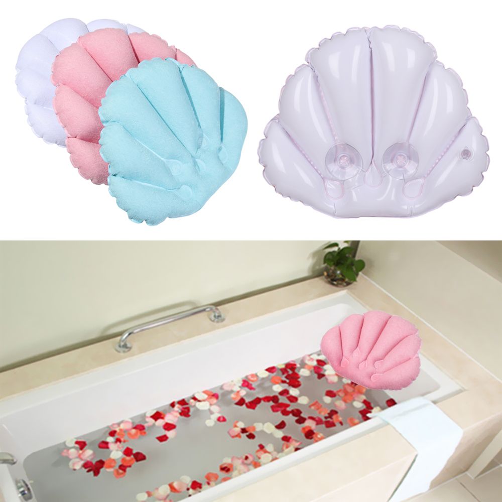 흡착컵이 있는 풍선형 테리 천 목욕 베개 스파 쿠션 - Bathtub Pillow Inflatable 리뷰 및 가격