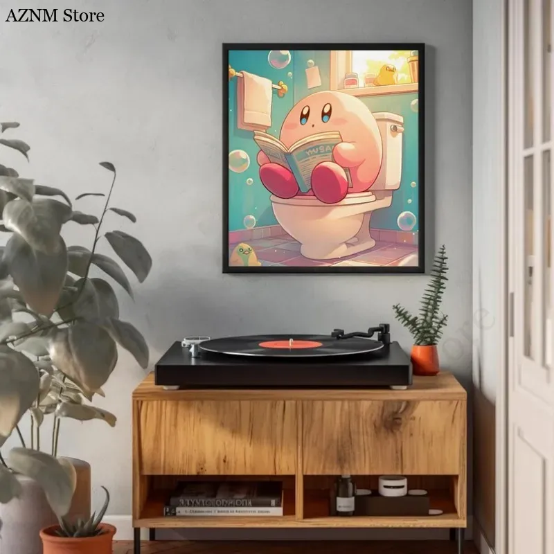 재미있는 욕실 만화 비디오 게임 포스터 귀여운 애니메이 - Home Bathroom Wall Art 리뷰 및 가격