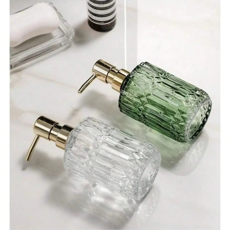 400ML 수동 액체 비누 디스펜서 투명 유리 손 소독 - Home Bathroom Soap Dispenser 리뷰 및 가격