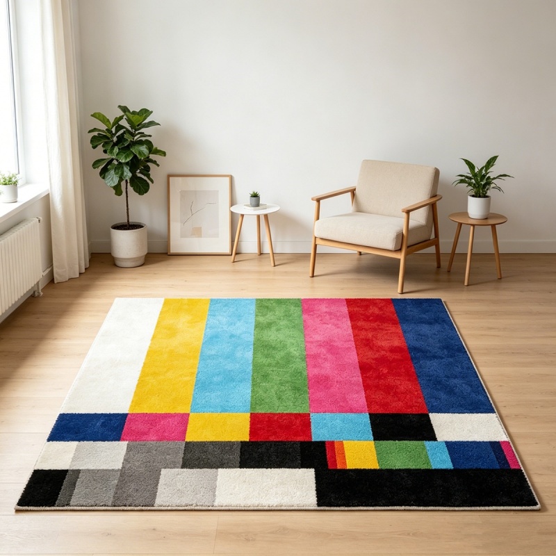 파스텔 레인보우 스트라이프 굿 무드 포지티브 쿼트 러그 - Home Goods Bathroom Rugs 리뷰 및 가격