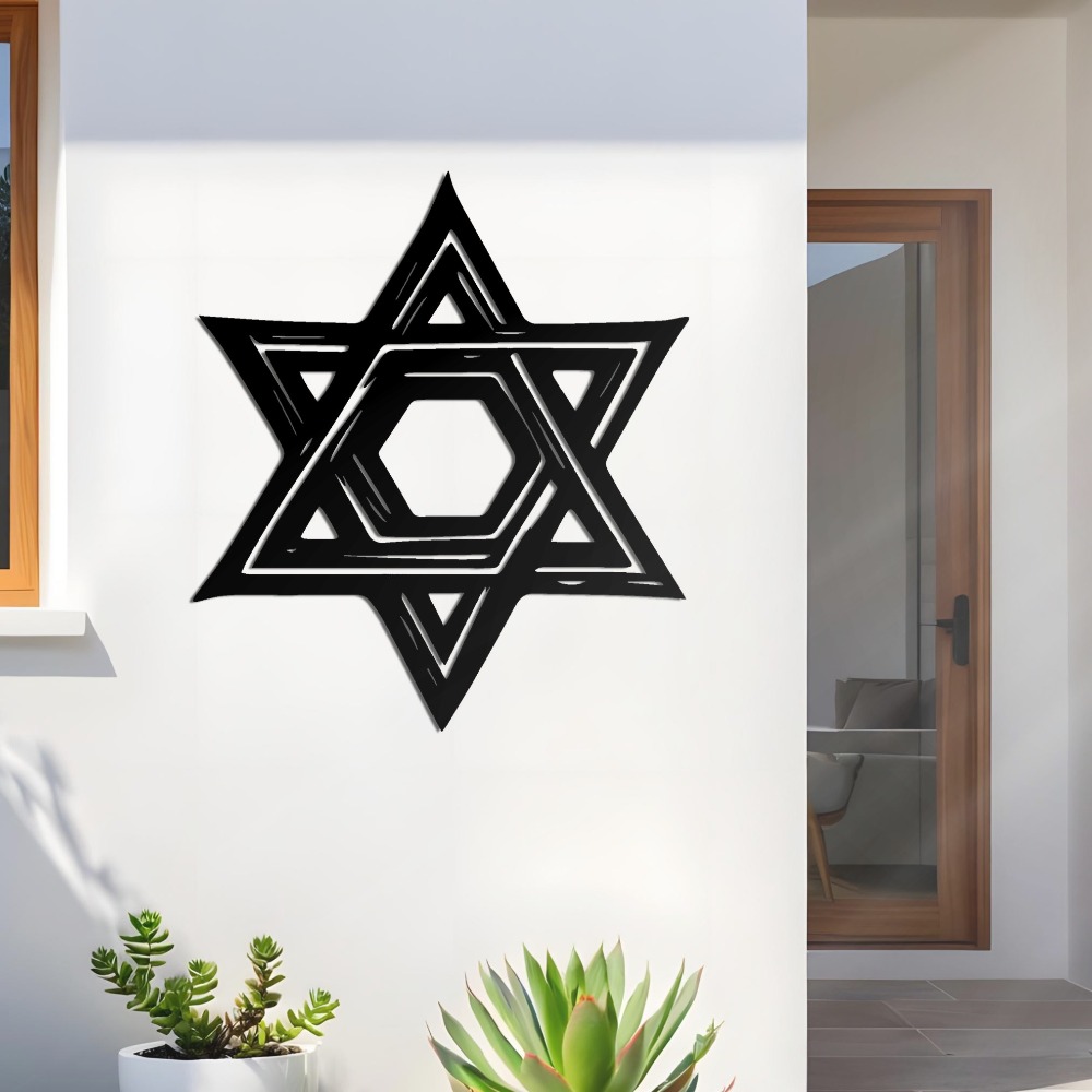 CIFBUY 철제 벽 장식 다윗의 별 금속 조각품 벽걸 - Home & Bathroom Building Products Pte Ltd Photos 리뷰 및 가격