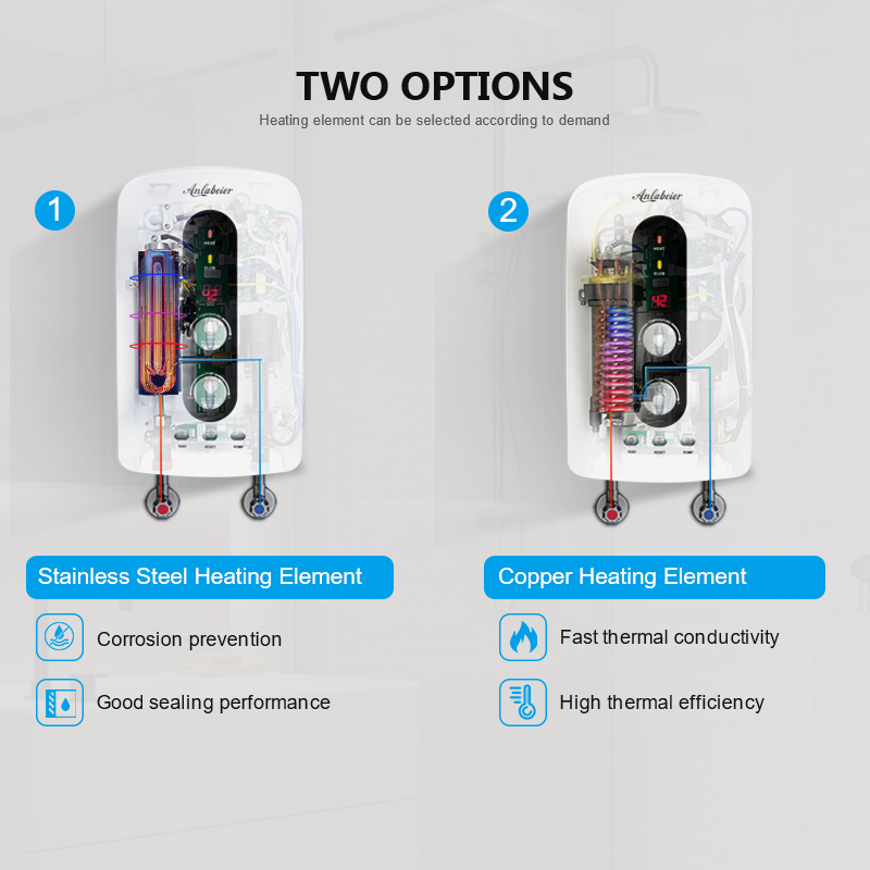 OEM 2025 펌프형 휴대용 레드 코퍼 220V 50 - Home Bathroom Geyser 리뷰 및 가격