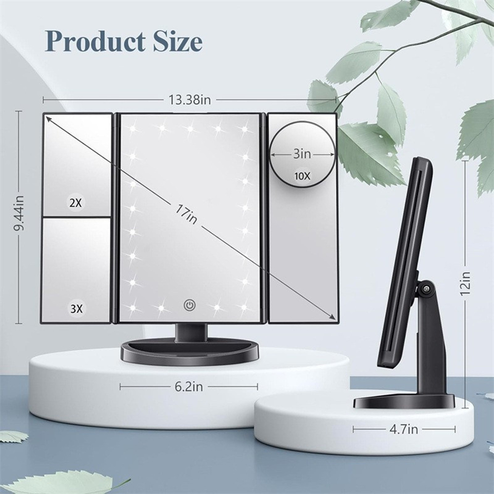 욕실 접이식 화장 거울, 2X 3X 확대경과 10X 소 - Bathroom Mirror Led 리뷰 및 가격