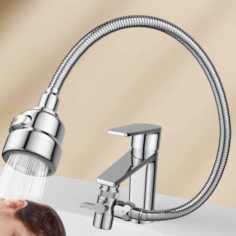 욕실 싱크대 수도꼭지용 3단 속도 조절 외부 샤워헤드, - Home Bathroom Wash Basin 리뷰 및 가격