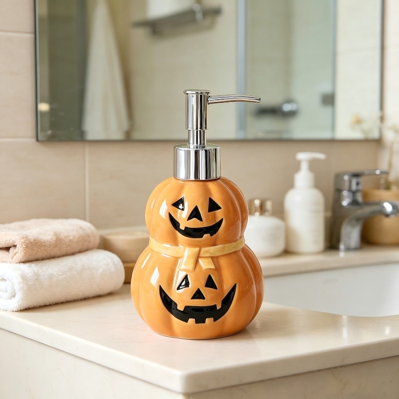 280ML 할로윈 유령 호박 모양 세라믹 로션 병 욕실 - Home Bathroom Soap Dispenser 리뷰 및 가격