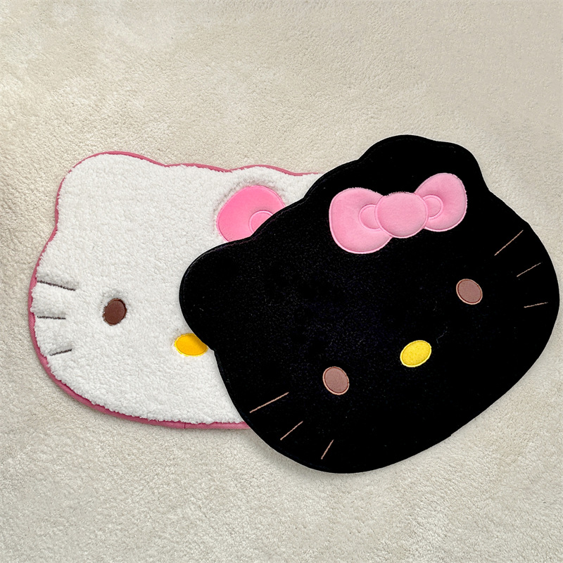 애니메이션 헬로 키티 플러시 러그 부드러운 도어매트 카 - Home Goods Bathroom Rugs 리뷰 및 가격