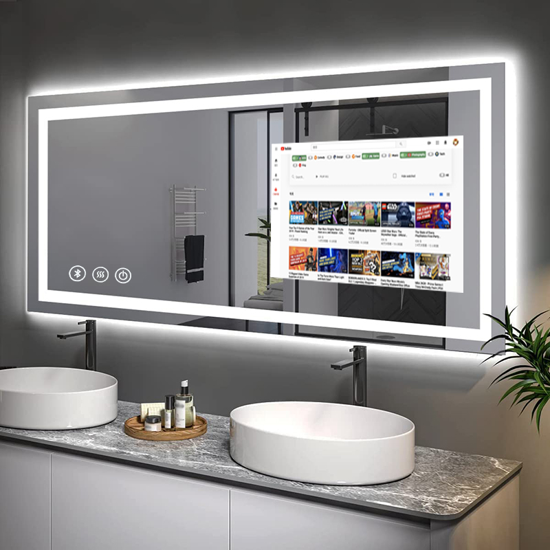 맞춤형 사이즈 인기 안드로이드 15 사각형 욕실 거울  - Bathroom Mirror Led 리뷰 및 가격
