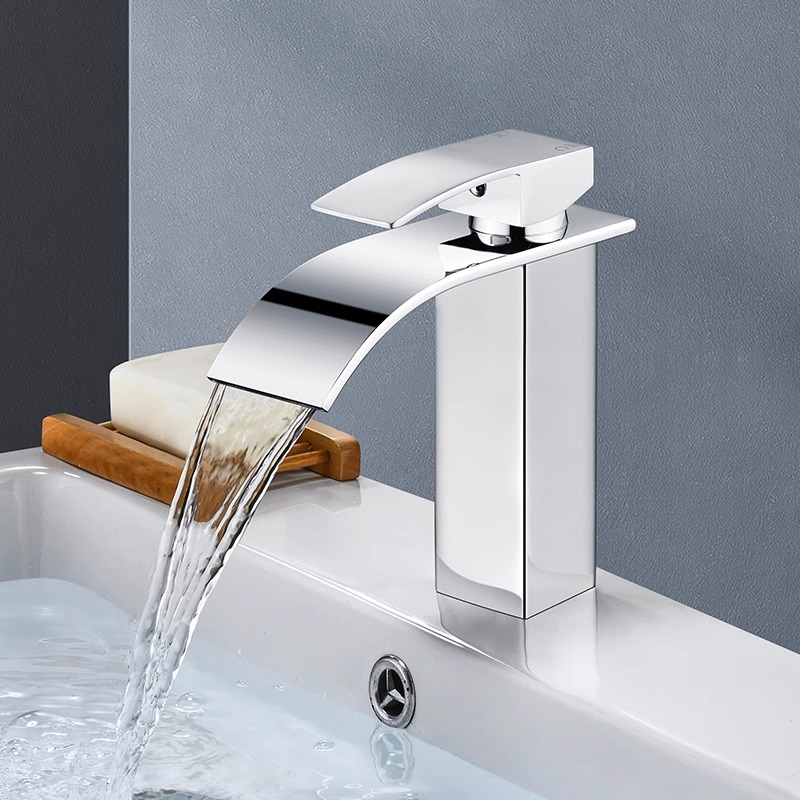 폭포 세면기 스테인레스 스틸 높고 낮은 수도꼭지 검은  - Home Bathroom Wash Basin 리뷰 및 가격