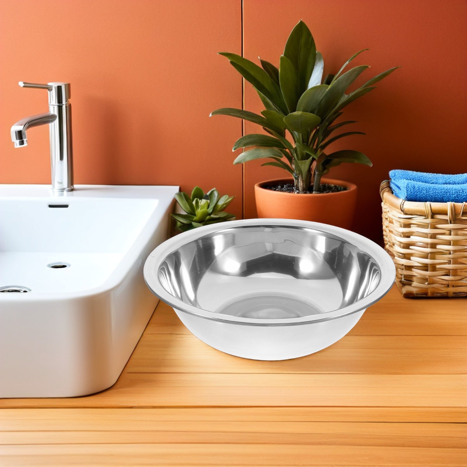 2개입 스테인리스 스틸 다용도 세면대 28cm 원형 욕 - Home Bathroom Wash Basin 리뷰 및 가격