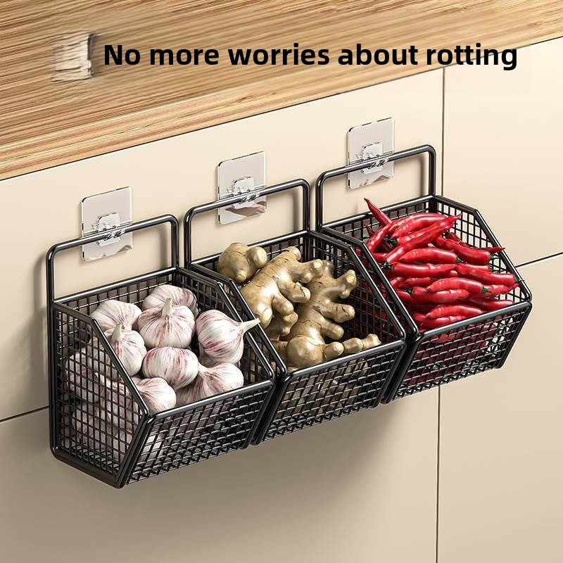 벽걸이형 주방 수납함 마늘 양파 생강 홀더 스테인리스  - Home Essentials Bathroom Organizer 리뷰 및 가격