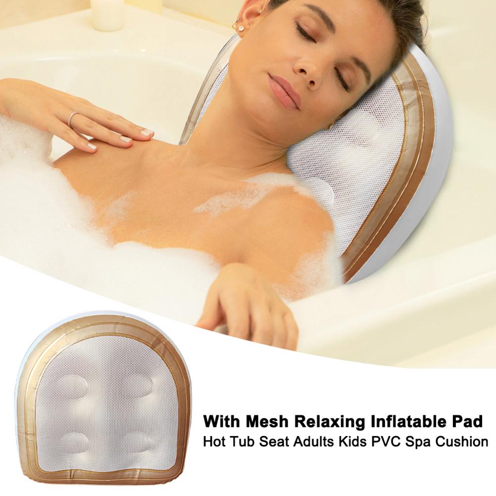 스파 쿠션 목욕 베개 메쉬 커버가 있는 스파 욕조 쿠션 - Bathtub Pillow Inflatable 리뷰 및 가격