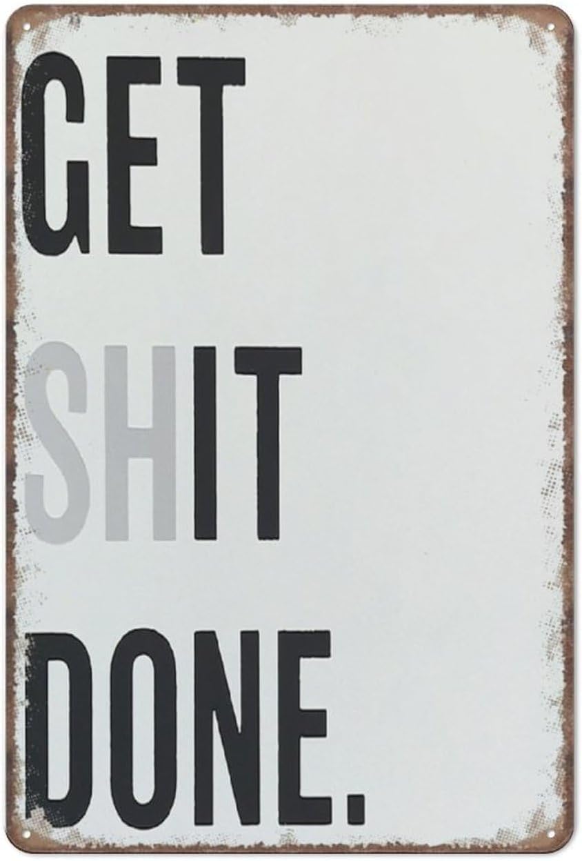  일을 끝내라! 플라크 사인 장식 재미있는 금속 포스터 - Home Bathroom Wall Art 리뷰 및 가격