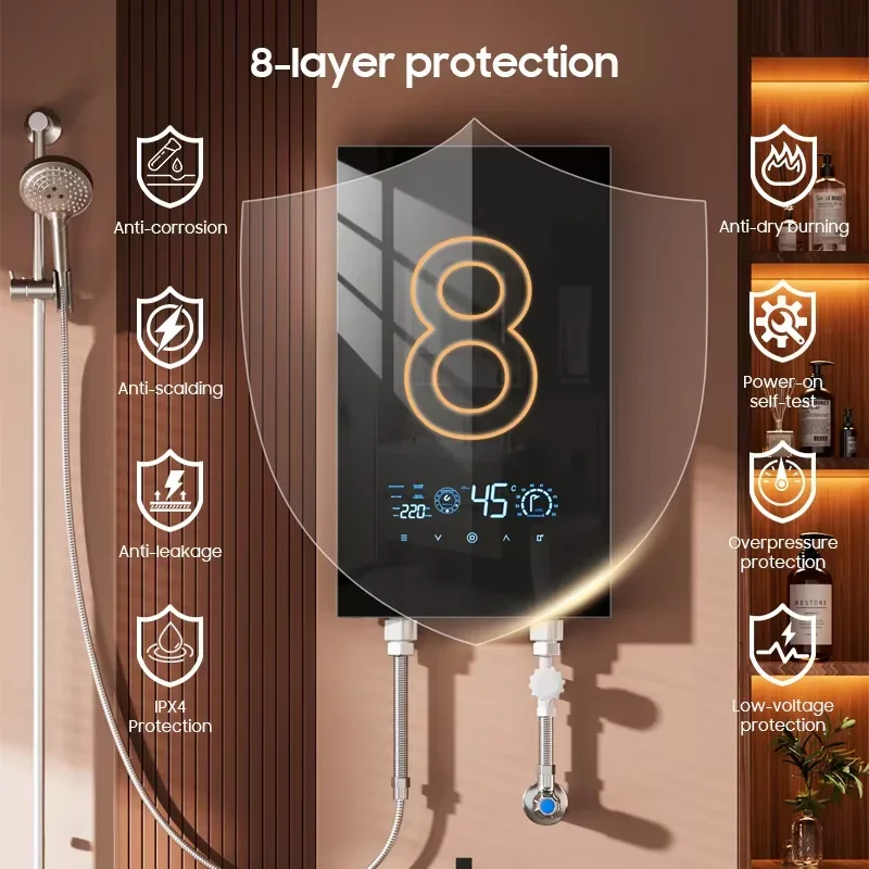 고품질 가정용 8kW 12kW 스마트 전기 순간 온수기 - Home Bathroom Geyser 리뷰 및 가격