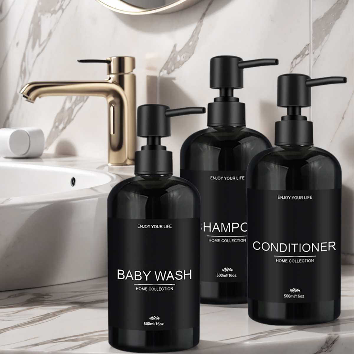3pcs 욕실 리필 가능 빈 샴푸 컨디셔너 및 바디 워 - Home Bathroom Soap Dispenser 리뷰 및 가격