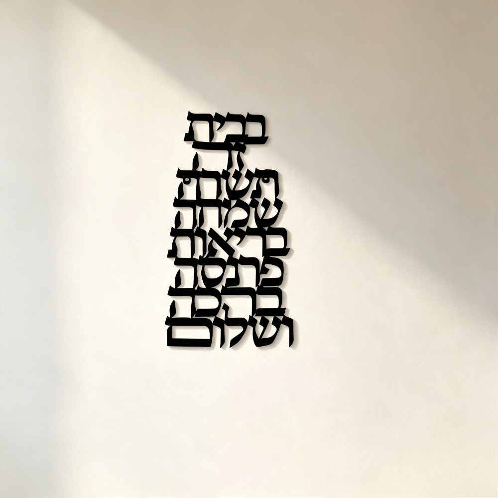 CIFBUY 철제 벽 장식 빈티지 히브리어 캘리그라피  - Home & Bathroom Building Products Pte Ltd Photos 리뷰 및 가격